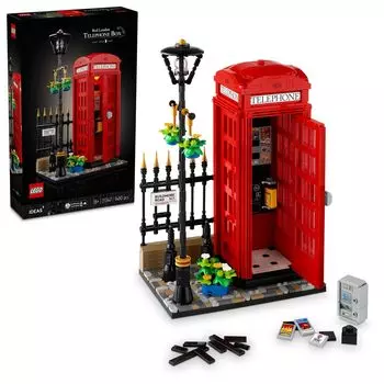 LEGO Idea London Red Общественный телефон Игрушка Подарок на день рождения Блок Рождество Мужчины Женщины Интерьер Стильный 21347