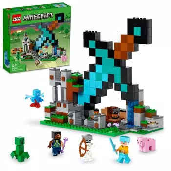 LEGO Minecraft Diamond Sword Base Toy Игрушка Подарок на день рождения Блок Рождество Мальчики Девочки Дети 8 лет 9 лет 10 лет Начальная школа