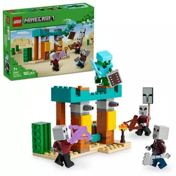 LEGO Minecraft Evil Villager Desert Patrol игрушка подарок на день рождения блок мальчики девочки дети 7 лет 8 лет начальная школа игра 21267