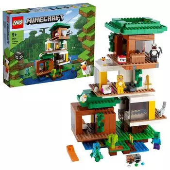 LEGO Minecraft Tree House 21174 Игрушечный блок Present Video Game House Home Мальчики Девочки Возраст 9+