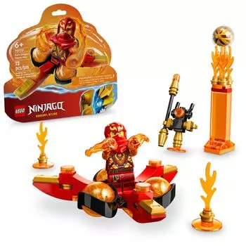 LEGO Ninjago Dragon Power Spinjitzu Flip 71777 Красный набор для строительства ниндзя с мини-фигуркой Кая. Подарок для фанатов ниндзя, которые любят сборные фигурки Кая.