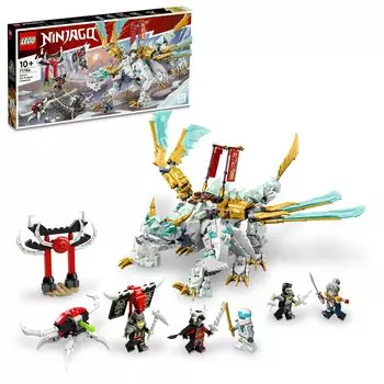 LEGO Ninjago Ice Dragon игрушка подарок на день рождения блок Рождество мальчики девочки дети 10 лет 11 лет 12 лет ученик начальной школы