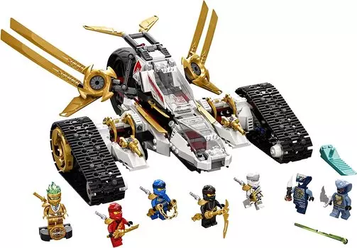LEGO Ninjago Legacy Ultrasonic Raider 71739 Набор для сборки игрушки ниндзя с самолетом и мотоциклом, 7 коллекционных минифигурок, игрушки,