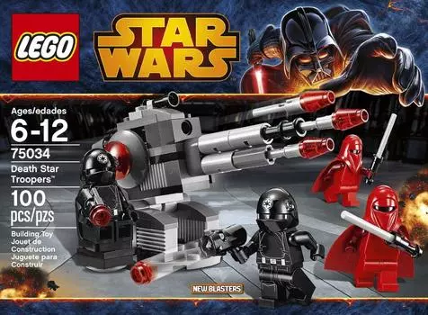LEGO Star Wars 75034 Death Star Troopers 100 деталей Включает 4 минифигурки с оружием