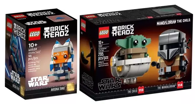 Lego Star Wars Ahsoka Tano Mandalorian Child Brickheadz Эксклюзивный набор (40539) + & (75317)