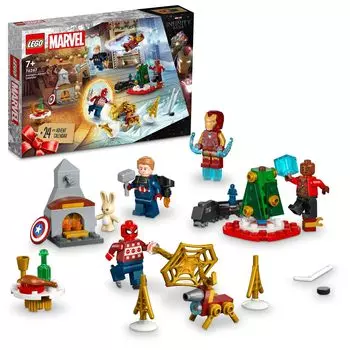 LEGO Super Heroes Avengers Адвент-календарь 76267 Игрушечный блок Рождественский подарок Подарок Американские комиксы Супергерои Мальчики 7 лет ~