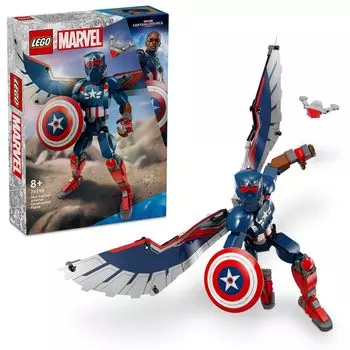 LEGO Super Heroes New Captain America Фигурка Игрушка Подарок День рождения Блок Рождество Мальчики Девочки Дети 8 лет 9 лет 10 лет Начальная школа