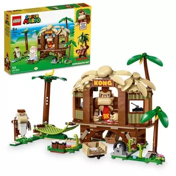 LEGO Super Mario Donkey Kong Tree House Expansion Сборный коллекционный набор Super Mario включает в себя 2 Donkey Kong и Cranky Fun Подарок на день рождения для детей в возрасте