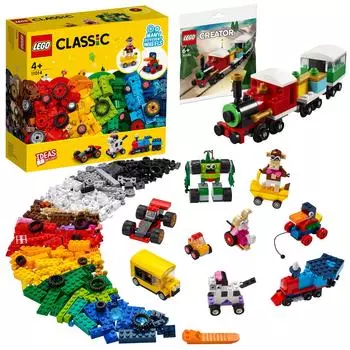 LEGO В комплект входят детали Classic Idea 11014 LEGO Creator Winter Train [Преимущества производителя] Wheel + Mini Set