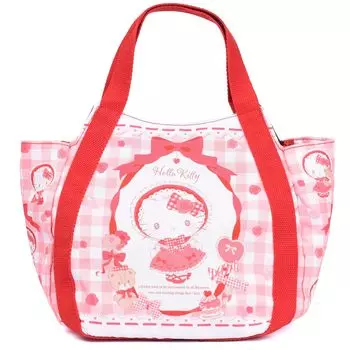 Lelotte Hello Kitty HELLO KITTY Мини-сумка-тоут Маленькая мини-сумка с широкими вставками Сумка-тоут Sanrio Goods Ladies (Китти)