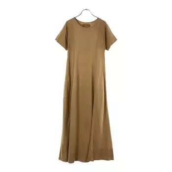 LEMAIRE Short sleeve Long dress Brown Side pocket Women Used