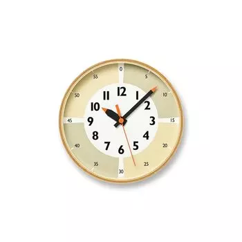 Lemnos Настенные часы Funpun Clock с аналоговым бежевым BG Kids Educational Lemnos Color! YD23-09 бежевый