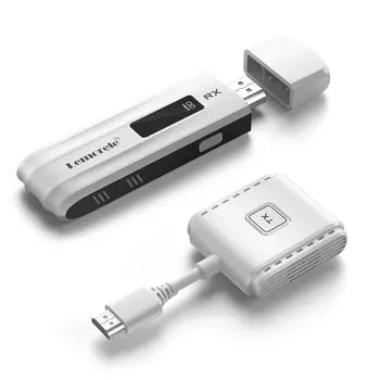 Lemorele Беспроводное расширение HDMI 8 устройств могут быть Удобны для беспроводной передачи HDMI 50 м стабильная передача WIFI без настроек Синхронный вывод видео и аудио белый
