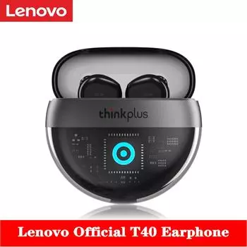 Lenovo T40 TWS Наушники Беспроводные Bluetooth 5.2 Спортивные наушники с шумоподавлением Сенсорное управление 350 мАч