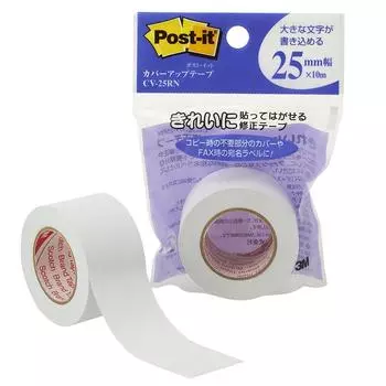Лента Cover Up 25 мм x 10 м, сменный блок, белая, Post-it CV-25RN белый