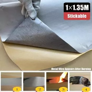 Лента Faraday EMF Reducing Fabric для стен/земли, блокирующая WIFI Singal EMI/RFID, антирадиационная клейкая проводящая ткань 100cm