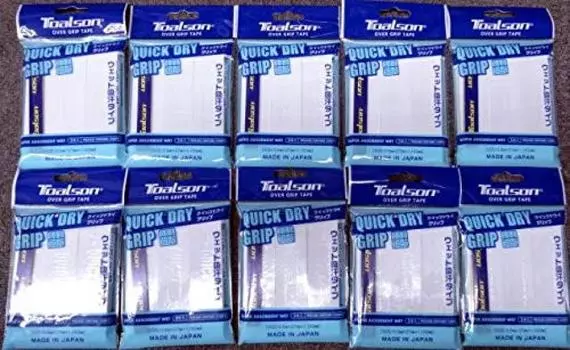 Лента Toarson Quick Dry Grip Tape Sweat Absorbent белая, 10 шт. (Мокрый тип) (3 набора) белый