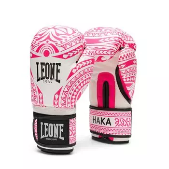 LEONE 1947 Boxing Gloves Unisex Synthetic Leather Outer PU Pad Velcro Clasp White GN329 [HAKA] (10M) [Genuine Product] белый