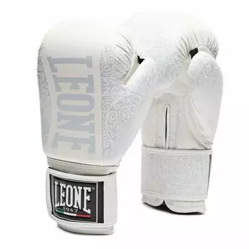 LEONE 1947 Boxing Gloves Unisex Synthetic Leather Velcro Fastener Maori Pattern Design Size Small 10oz 10M White GN070 [NEW MAORI] / [Genuine Product] белый