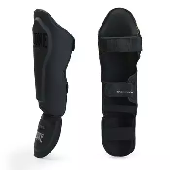 LEONE 1947 Martial Arts Kickboxing MMA Shin Guard Shin Protector with Gel Pad S Black PT119 [BLACK EDITION] Size/Matte [Genuine Product] чёрный
