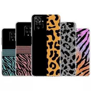 Leopard Pattern Case For Xiaomi Redmi Note 11 Pro 10 9 9S 8 8T 7 9A 9C 9T 10 10C K40 Clear TPU Soft Phone Cover Redmi Note 11 Pro 5G