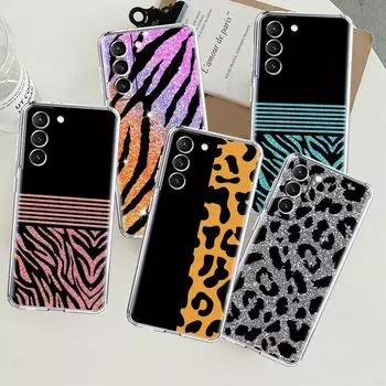 Leopard Pattern Clear Case For Samsung Galaxy S22 S20 FE S21 S10 S9 Plus Note 20 Ultra 10 Lite Soft TPU Phone Shell Samsung S21 5G