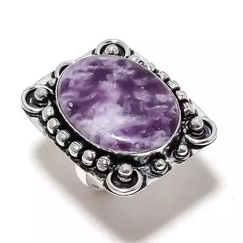 Lepidolite Gemstone Handmade 925 Sterling Silver Gift Jewelry Ring Size 6 D1T87