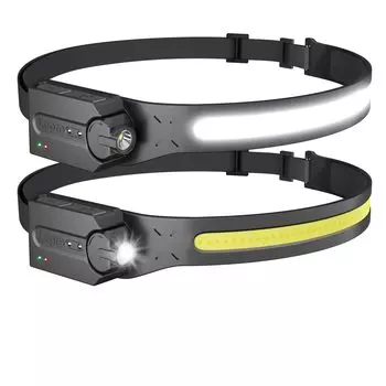 Lepro Headlight Перезаряжаемый светодиодный налобный фонарь с датчиком Источник света Светодиодный налобный фонарь Широкоугольный светильник Водонепроницаемый рыболовный фонарь для скалолазания Высокое освещение