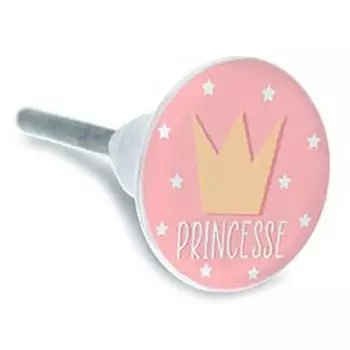 Les Trsors De Lily [A2192] - Ручка мебельная керамическая Princess розово-белая - 65x35 мм