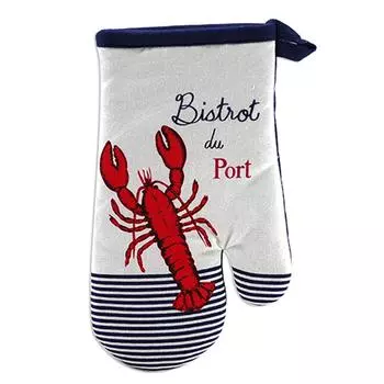 Les Trsors De Lily [A2436] - Прихватка для духовки Bistrot du Port сине-красно-белая (Омар) - 28x14см