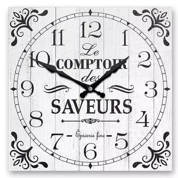 Les Trsors De Lily [A2862] - Часы настенные деревянные Le Comptoir des Saveurs серые - 28x28 см серый