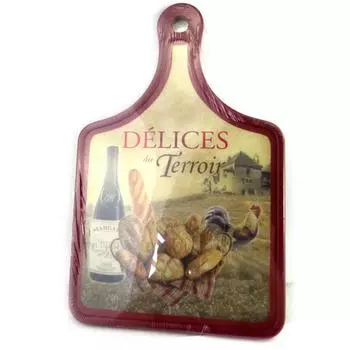 Les Trsors De Lily [M4900] - Разделочная доска French Terroir хлеб-петух-вино (30x20 см)