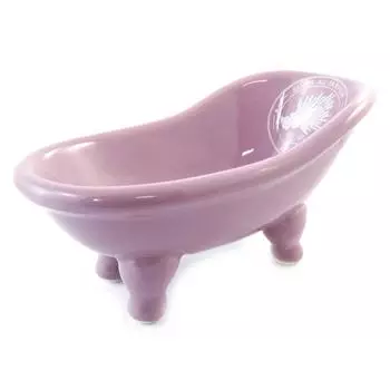 Les Trsors De Lily [N5679] - Фиолетовая керамическая мыльница Lavender Soap (ретро-ванна) - 14x7xx7 см
