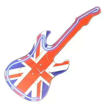 Les Trsors De Lily [P6492] - Настенные неоновые гитарные часы Union Jack So British - 73. 5x30 см