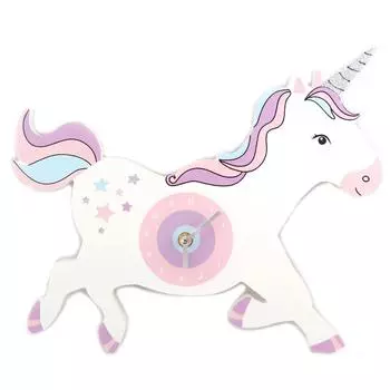 Les Trsors De Lily [P9447] - Деревянные часы Licorne My Unicorn бело-розовый - 34x28x2 см