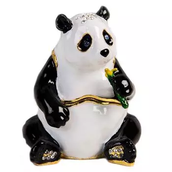 Les Trsors De Lily [Q3857] - Шкатулка Master Panda черный белый - 6 см