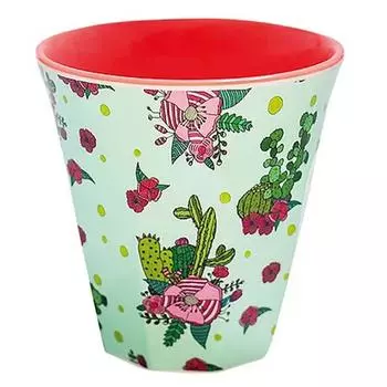Les Trsors De Lily [R0629] - Чашка из меламина Saperlipopette зелено-красный (кактус) - 7,5x7. 5 см