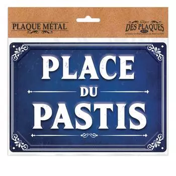 Les Trsors De Lily [R1102] - Тарелка металлическая Place du Pastis морская - 20x14 см