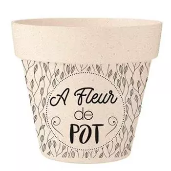 Les Trsors De Lily [R2223] - Бамбуковое кашпо A fleur de Pot бежево-черный - 22x21 см