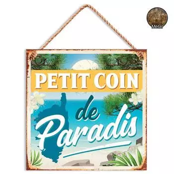 Les Trsors De Lily [R2269] - Металлическая табличка Корсика (Маленький кусочек рая) - 20х20см