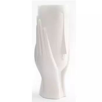 Les Trsors De Lily [R8340] - Белая керамическая ваза Arty (лицо в руках) - 30x12см белый