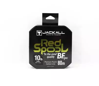 Леска Jackall Fluorocarbon Line Red Spool Bait Finesse 10 фунтов x 80 м (8983) чистый