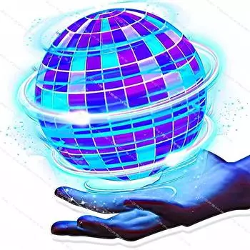 Летающий шар Бумеранг Fly Magic со светодиодными лампами Drone Hover Ball Fly Nova Orb Летающий спиннер Непоседа игрушки Дети Семейные подарки красный