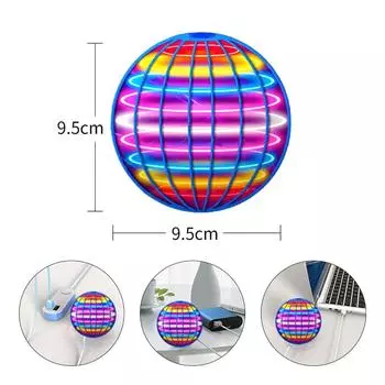 Летающий шар Бумеранг Fly Orb Magic со светодиодными лампами Drone Hover Ball Fly Nova Orb Летающий спиннер Детские игрушки Рождественские подарки