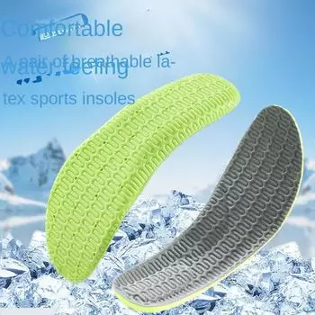 Летние дышащие стельки Ice Feel, размеры 35–46, дезодорирующие и поглощающие пот спортивные стельки, стельки для босиком, для женщин и мужчин 35-36