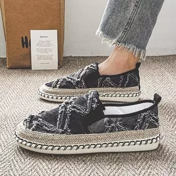 Летние туфли One Foot Lazy Shoes Интернет-знаменитости Прямая трансляция Тренд Мужская обувь Модная студенческая парусиновая обувь Повседневная обувь для рыбаков 39 синий