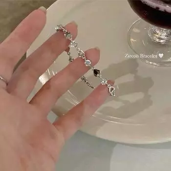 Летний сладкий и прохладный браслет из циркония Love для девочек, нишевый дизайн, модные ювелирные изделия для девушек