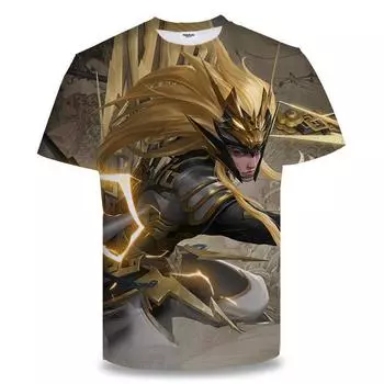 Летняя 3D футболка Youth King of Glory Game Top с коротким рукавом S