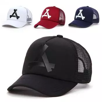 Летняя бейсбольная сетчатая кепка для гольфа Snapback Hat Модная спортивная шляпа дальнобойщика в стиле хип-хоп Мужская женская кепка чёрный