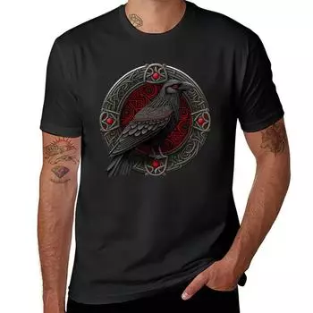 Летняя мода Viking Raven Футболка для мужчин Футболка большого размера с круглым вырезом и короткими рукавами Топы Футболки Одежда XS